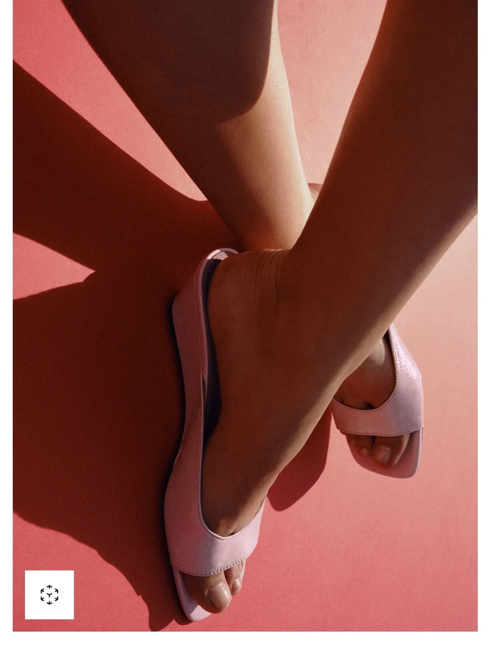 Zara Lavender Pink Open-Toe Slide Mules